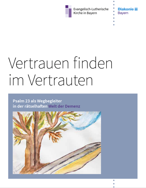 Cover Demenzbroschüre, Aquarell mit Baum und Weg