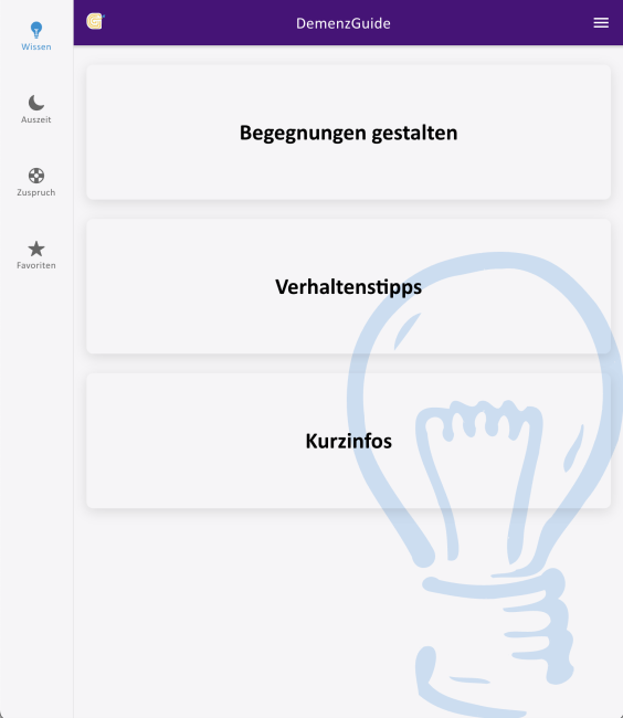 Screenshot DemenzGuide